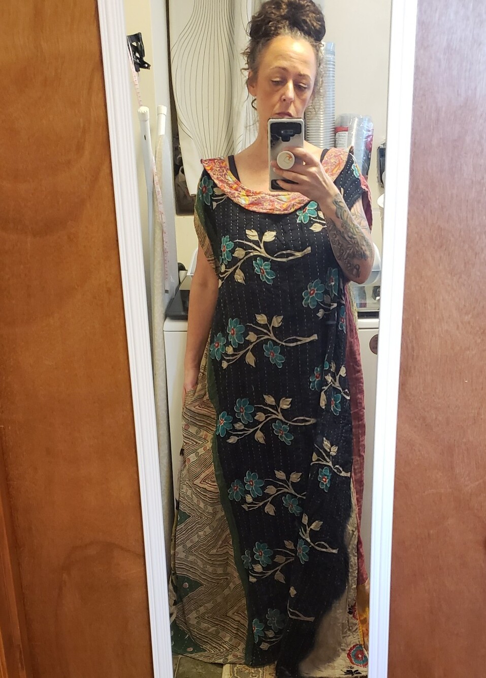 Kaanthakarma Reversible Long Plus Size Kantha Dress.